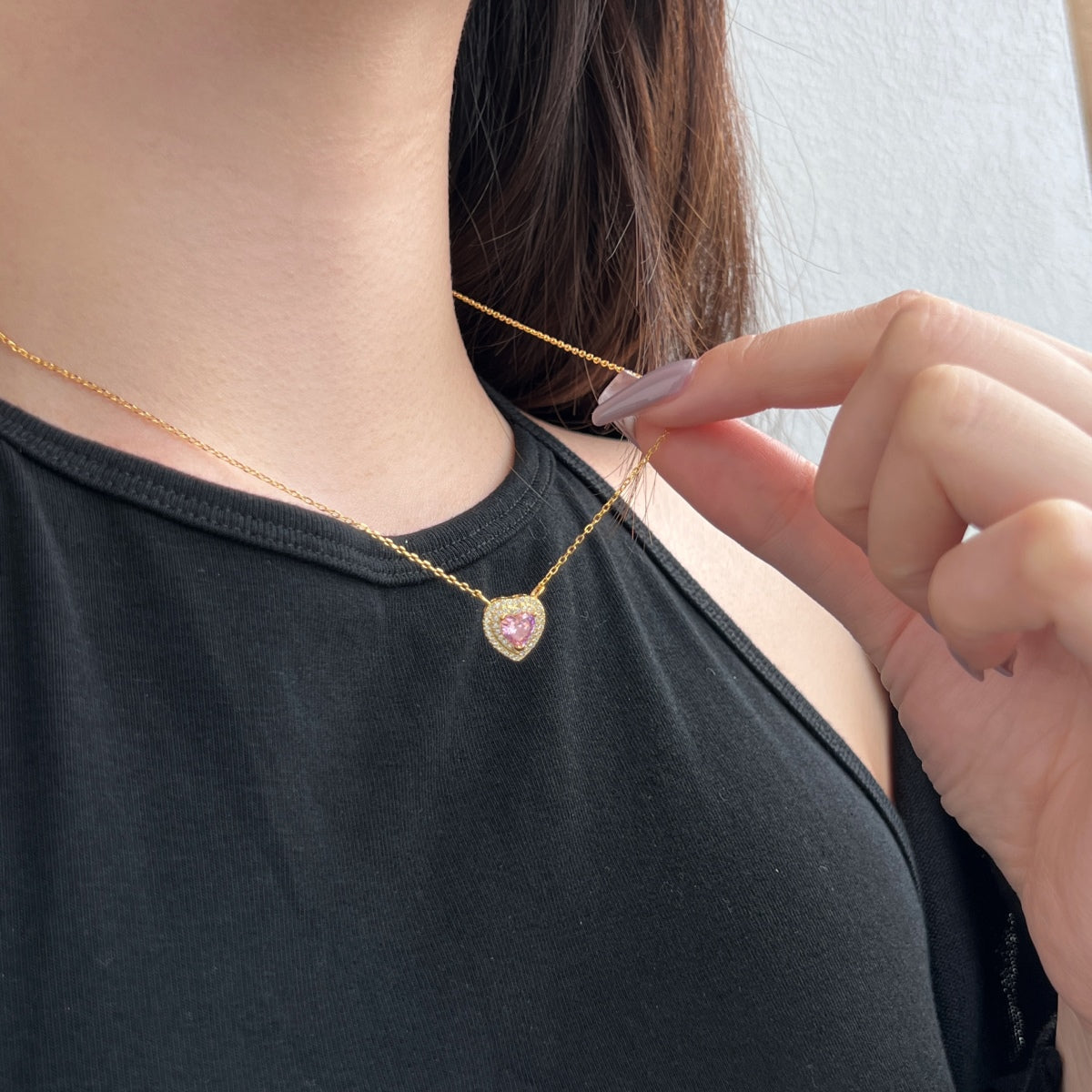 [Raffine]Exquisite Heart Shape Necklace