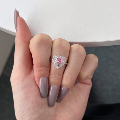 [Raffine] Anillo de bodas delicado y exuberante en forma de corazón