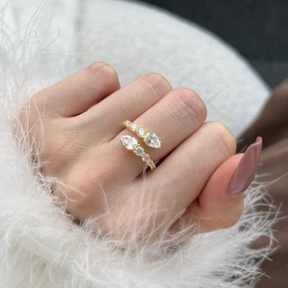 [Raffine] Anillo diario delicado y vibrante con forma de serpiente