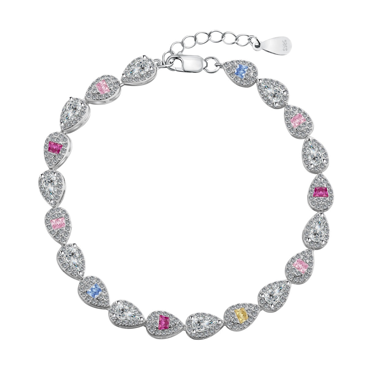 [Raffine] Pulsera diaria con forma de gota de agua radiante de 0,25 quilates