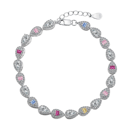 [Raffine] Pulsera diaria con forma de gota de agua radiante de 0,25 quilates