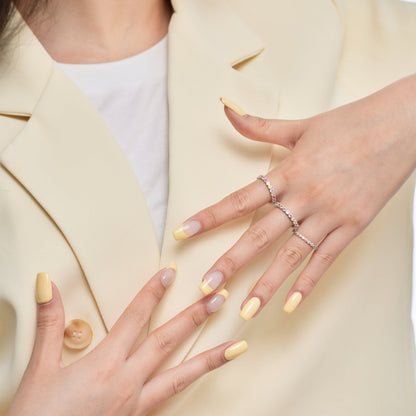 [Raffine] Anillo diario de corte redondo brillante y radiante