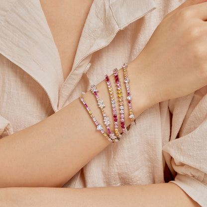 [Raffine] Pulsera romántica de corte redondo con forma de corazón