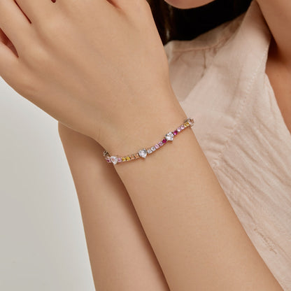[Raffine] Pulsera romántica de corte redondo con forma de corazón