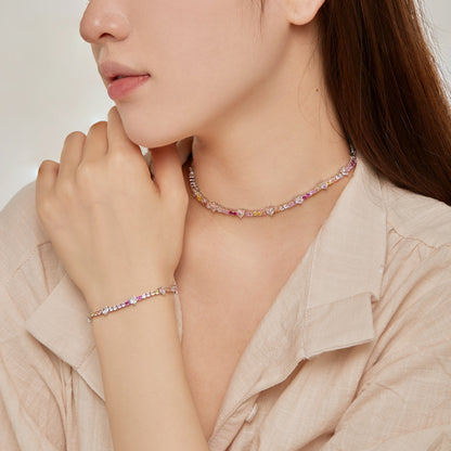 [Raffine] Pulsera romántica de corte redondo con forma de corazón