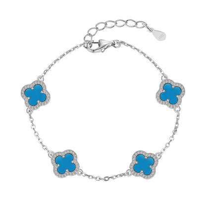 [Raffine] Pulsera exquisita de trébol de cuatro hojas