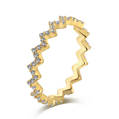 [Raffine] Anillo diario delicado y encantador con forma de ola