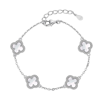 [Raffine] Pulsera exquisita de trébol de cuatro hojas