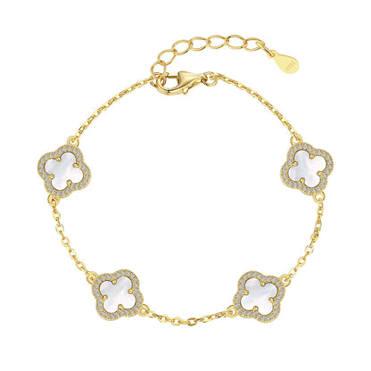 [Raffine] Pulsera exquisita de trébol de cuatro hojas