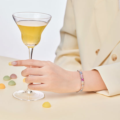 [Raffine] Delicada pulsera de fiesta con múltiples cortes y colores