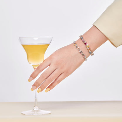 [Raffine] Delicada pulsera de fiesta con múltiples cortes y colores
