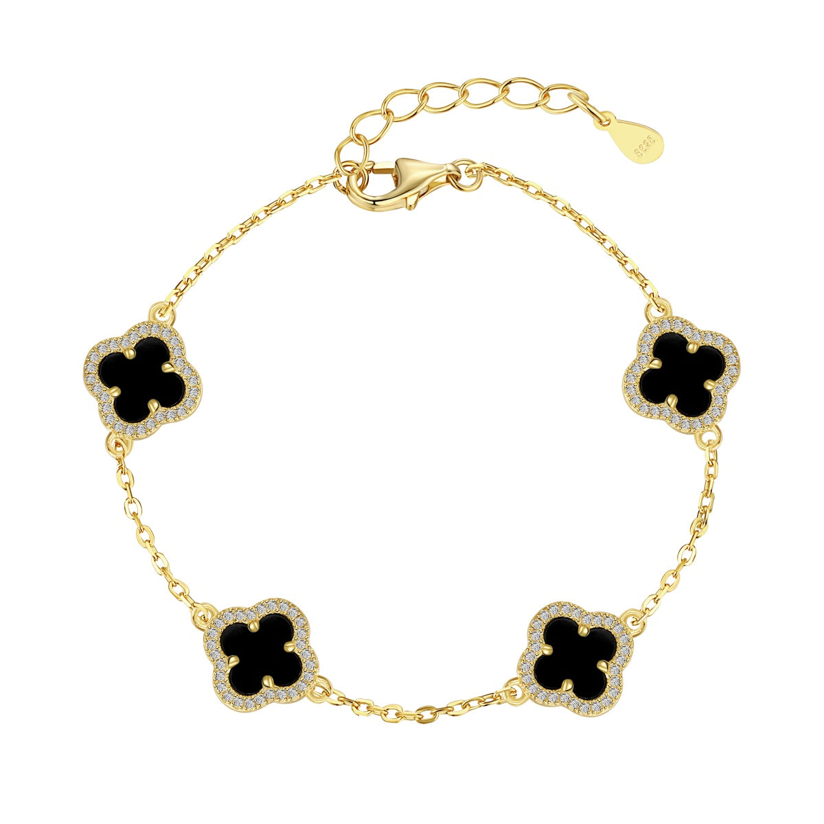 [Raffine] Pulsera exquisita de trébol de cuatro hojas