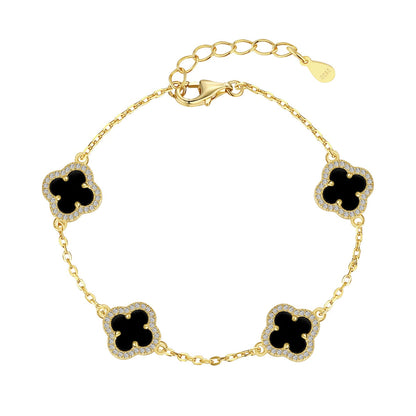 [Raffine] Pulsera exquisita de trébol de cuatro hojas