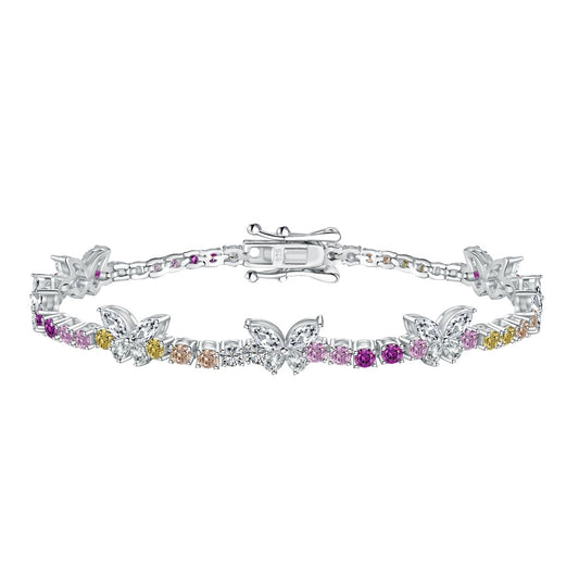 [Raffine] Pulsera diaria con corte redondo y forma de mariposa colorida y ornamentada