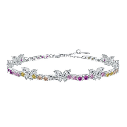 [Raffine] Pulsera diaria con corte redondo y forma de mariposa colorida y ornamentada
