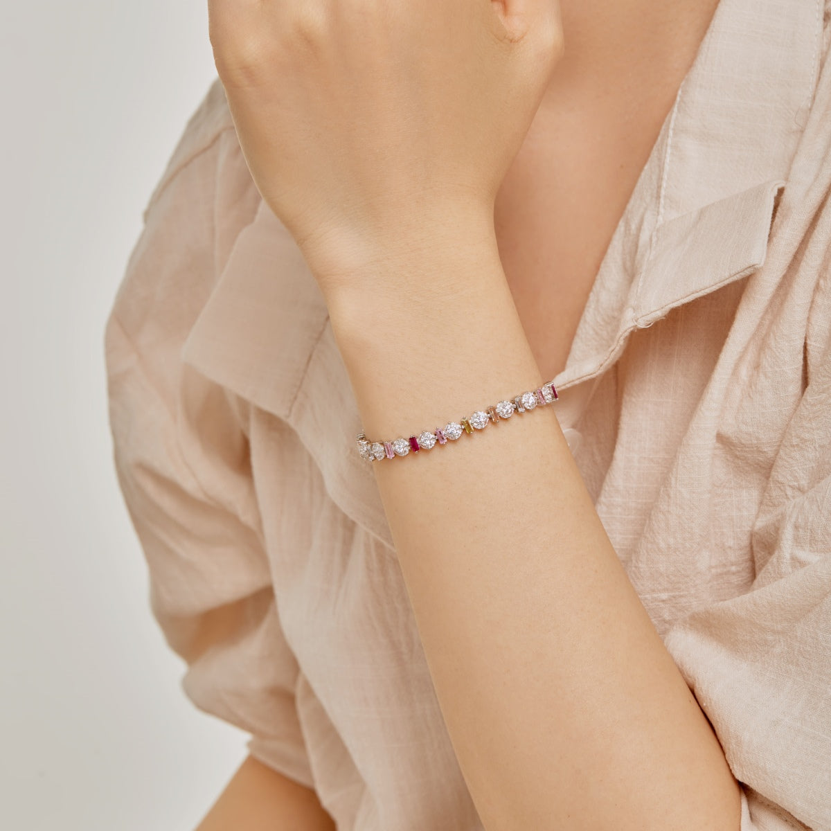 [Raffine] Pulsera redonda colorida y radiante para uso diario