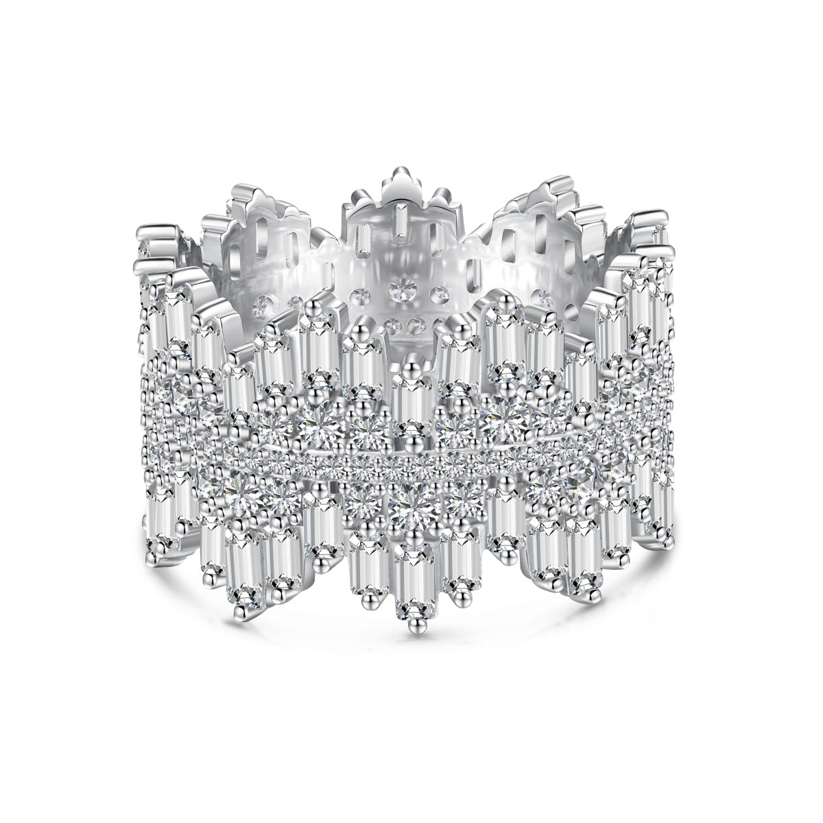 [Raffine] Anillo de lujo con corte radiante y colorido para uso diario