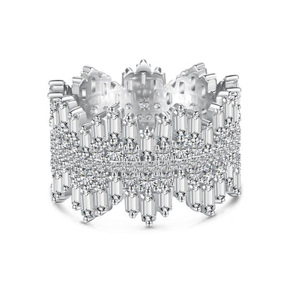 [Raffine] Anillo de lujo con corte radiante y colorido para uso diario