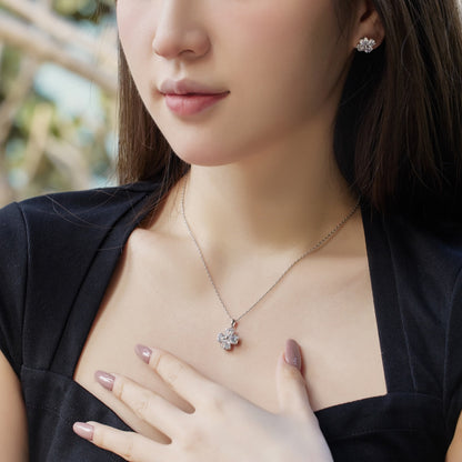 [Raffine] Collier de perles en forme de trèfle à quatre feuilles en forme de cœur