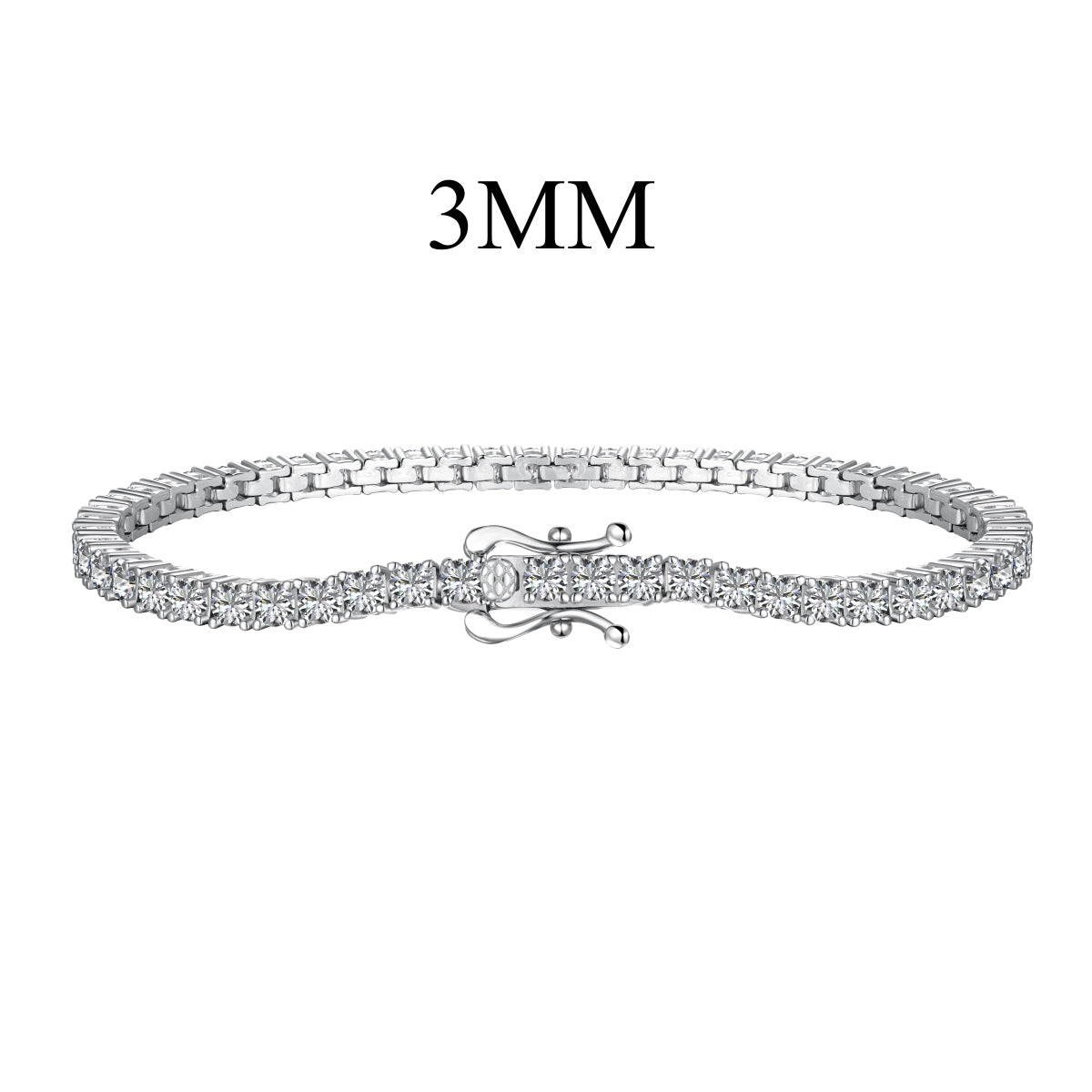 [Raffine] Delicada y encantadora pulsera de tenis con corte redondo