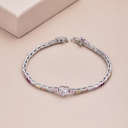 [Raffine] Delicada pulsera romántica con forma de corazón para enamorados