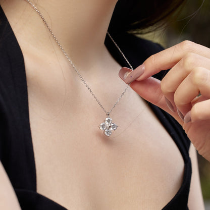 [Raffine]Collar de trébol de cuatro hojas y estrella de ocho puntas