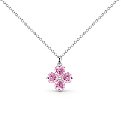 [Raffine] Collier de perles en forme de trèfle à quatre feuilles en forme de cœur