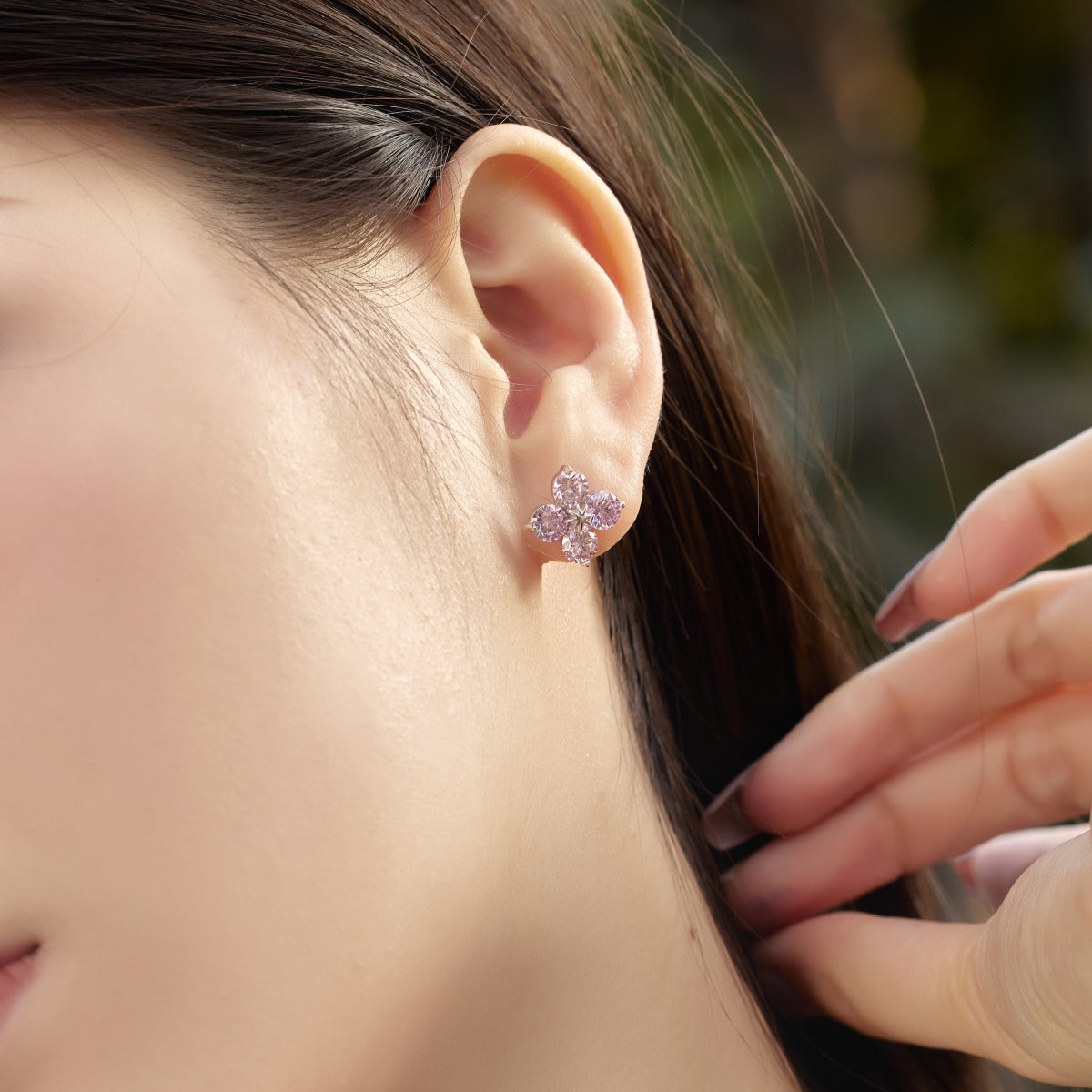 [Raffine]Boucles d'oreilles trèfle à quatre feuilles et étoile à huit branches