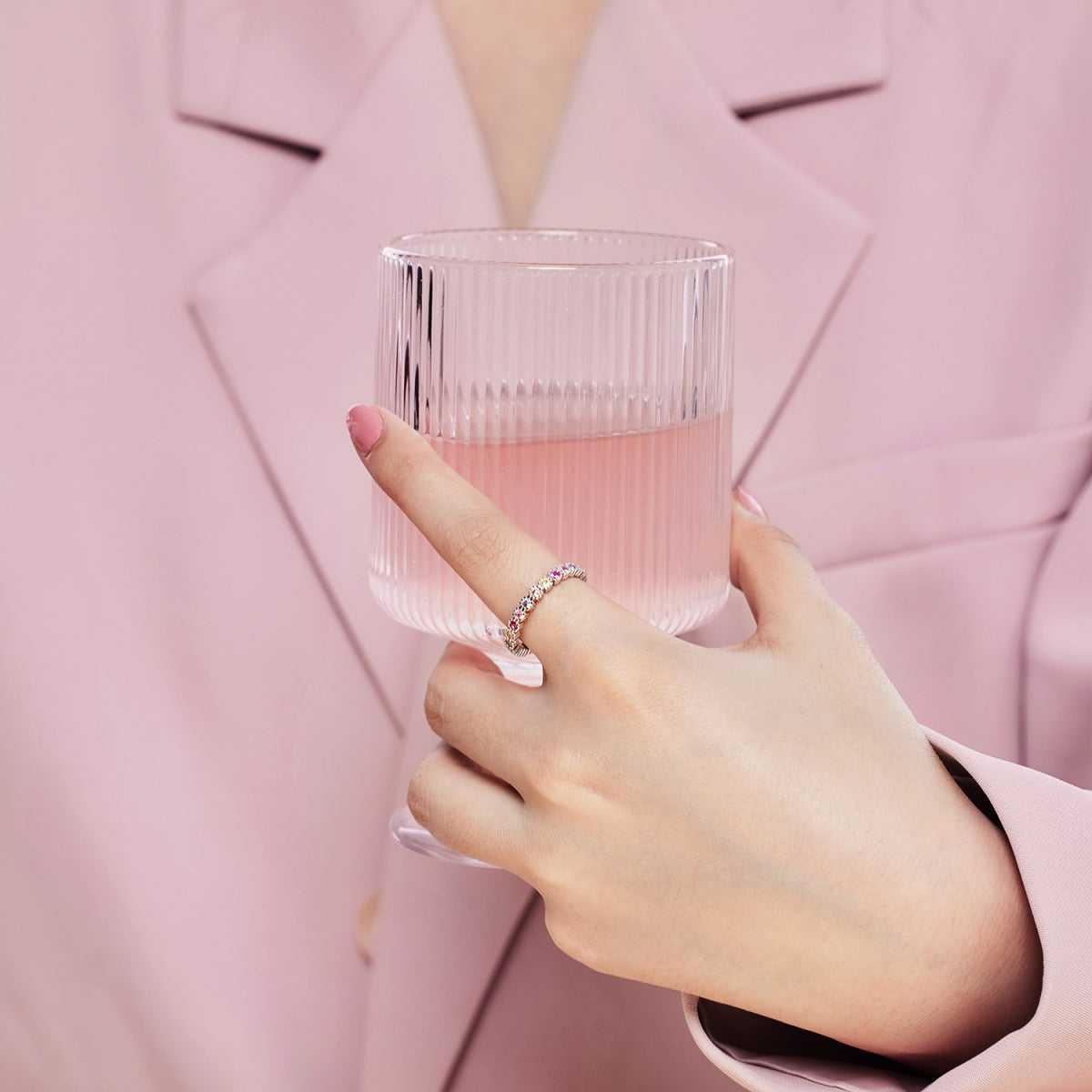 [Raffine] Bague de fête exquise et colorée à coupe ronde