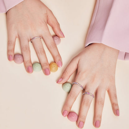 [Raffine] Bague de fête exquise et colorée à coupe ronde