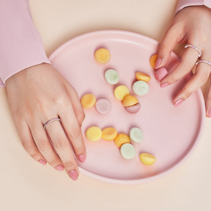 [Raffine] Bague de fête exquise et colorée à coupe ronde