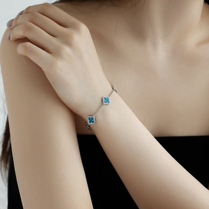 [Raffine] Pulsera exquisita de trébol de cuatro hojas