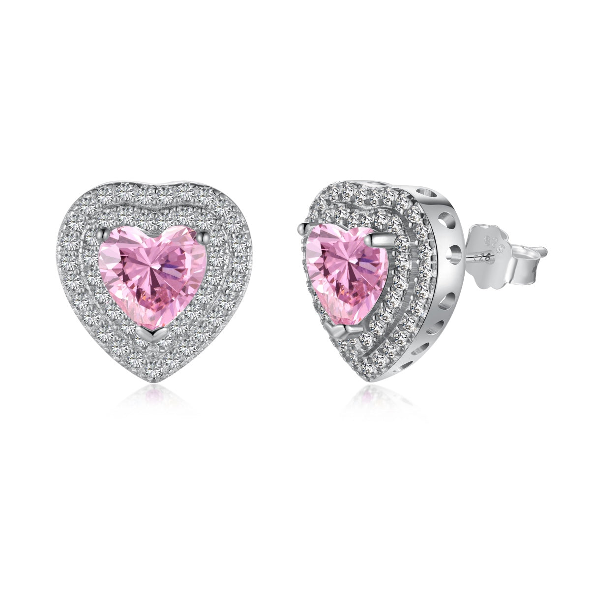 [Raffine]Dazzling Heart Shape Lover Earrings