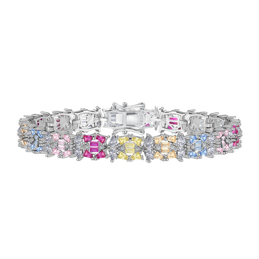 [Raffine] Delicada pulsera de fiesta con múltiples cortes y colores