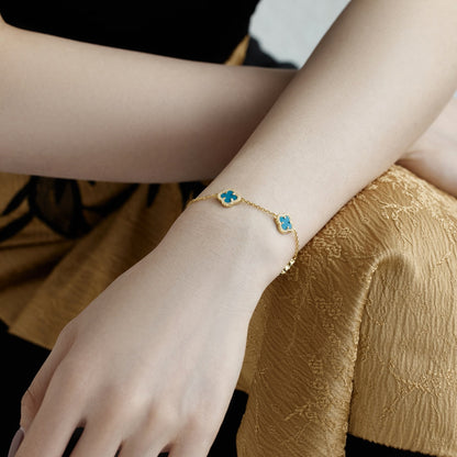 [Raffine] Pulsera exquisita de trébol de cuatro hojas