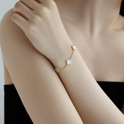 [Raffine] Pulsera exquisita de trébol de cuatro hojas