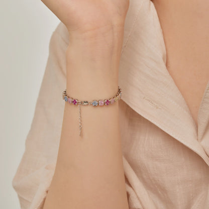 [Raffine] Delicada pulsera diaria de corte esmeralda colorido