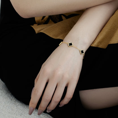 [Raffine] Pulsera exquisita de trébol de cuatro hojas