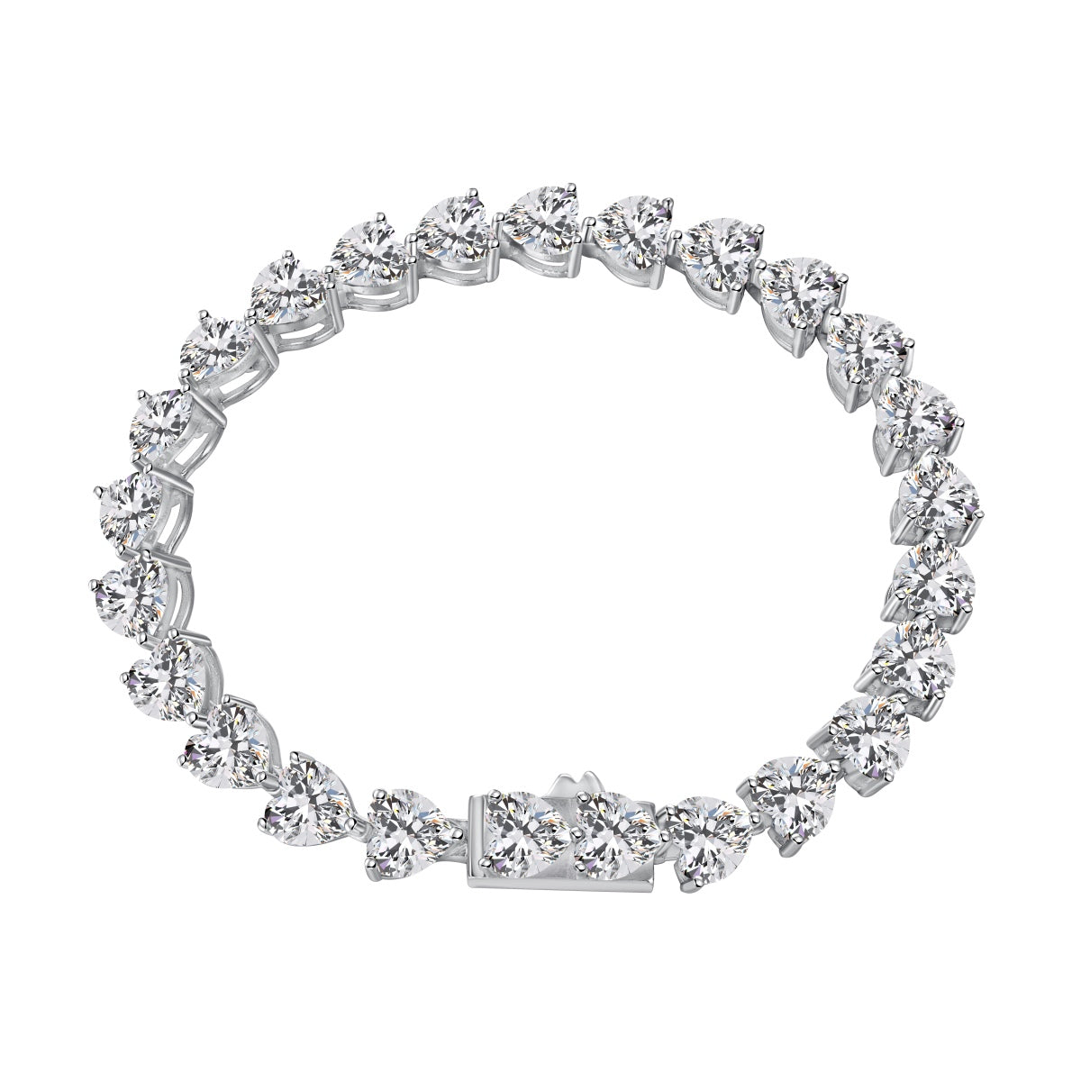 [Raffine] Pulsera elegante con forma de corazón romántico de 0,75 quilates