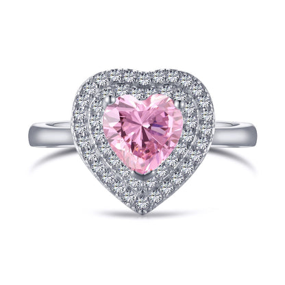 [Raffine] Anillo de bodas delicado y exuberante en forma de corazón