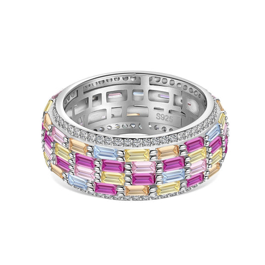 [Raffine] Anillo diario con corte radiante y colorido