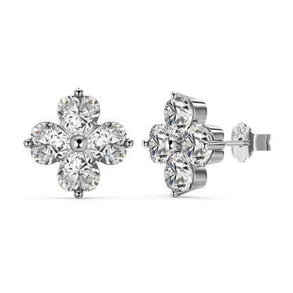 [Raffine]Four-Leaf Clover Ball Earrings