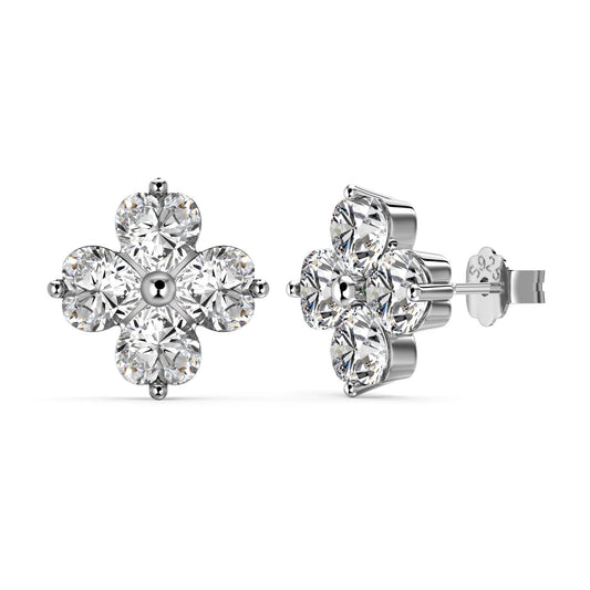 [Raffine]Four-Leaf Clover Ball Earrings