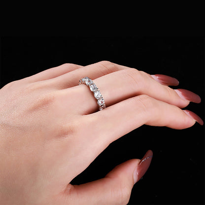 [Raffine] Anillo de tenis Eternity de corte redondo