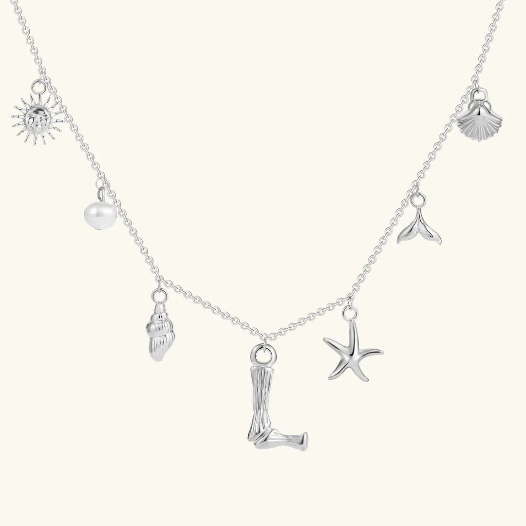[Raffine]Avaria Ocean Initial Necklace