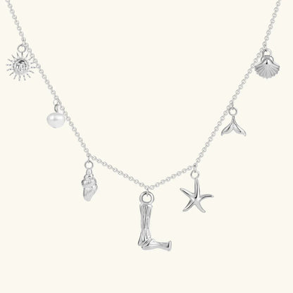 [Raffine]Avaria Ocean Initial Necklace