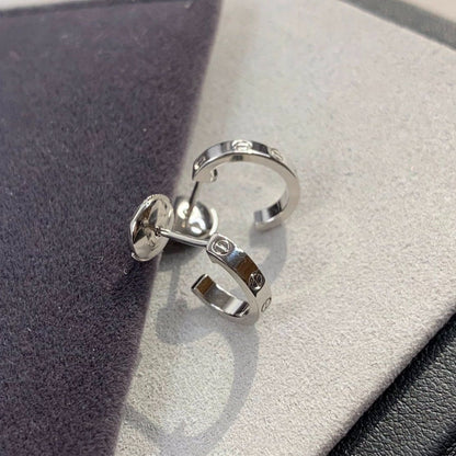 [Raffine]LOVE EARRINGS 2.65MM SILVER