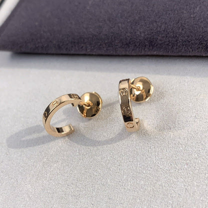 [Raffine]LOVE EARRINGS 2.65MM PINK GOLD