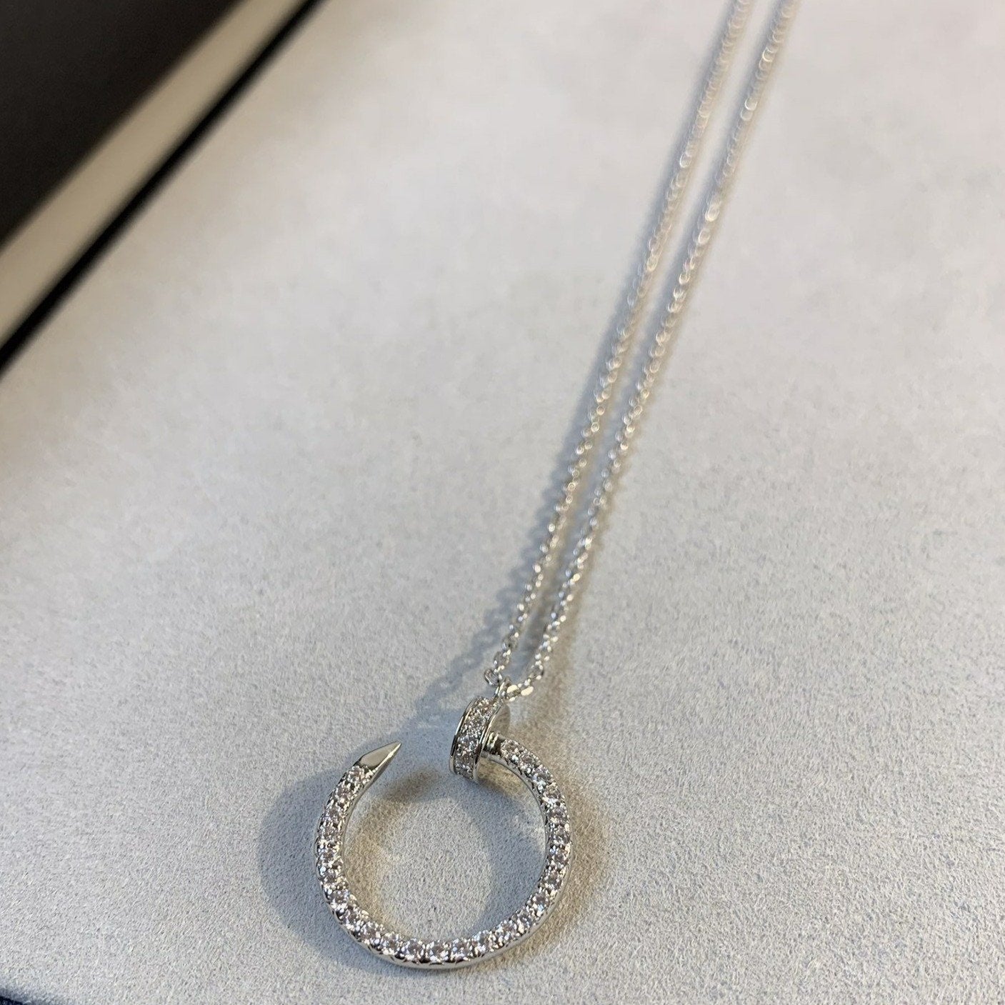 [Raffine]JUSTE NECKLACE SILVER DIAMONDS