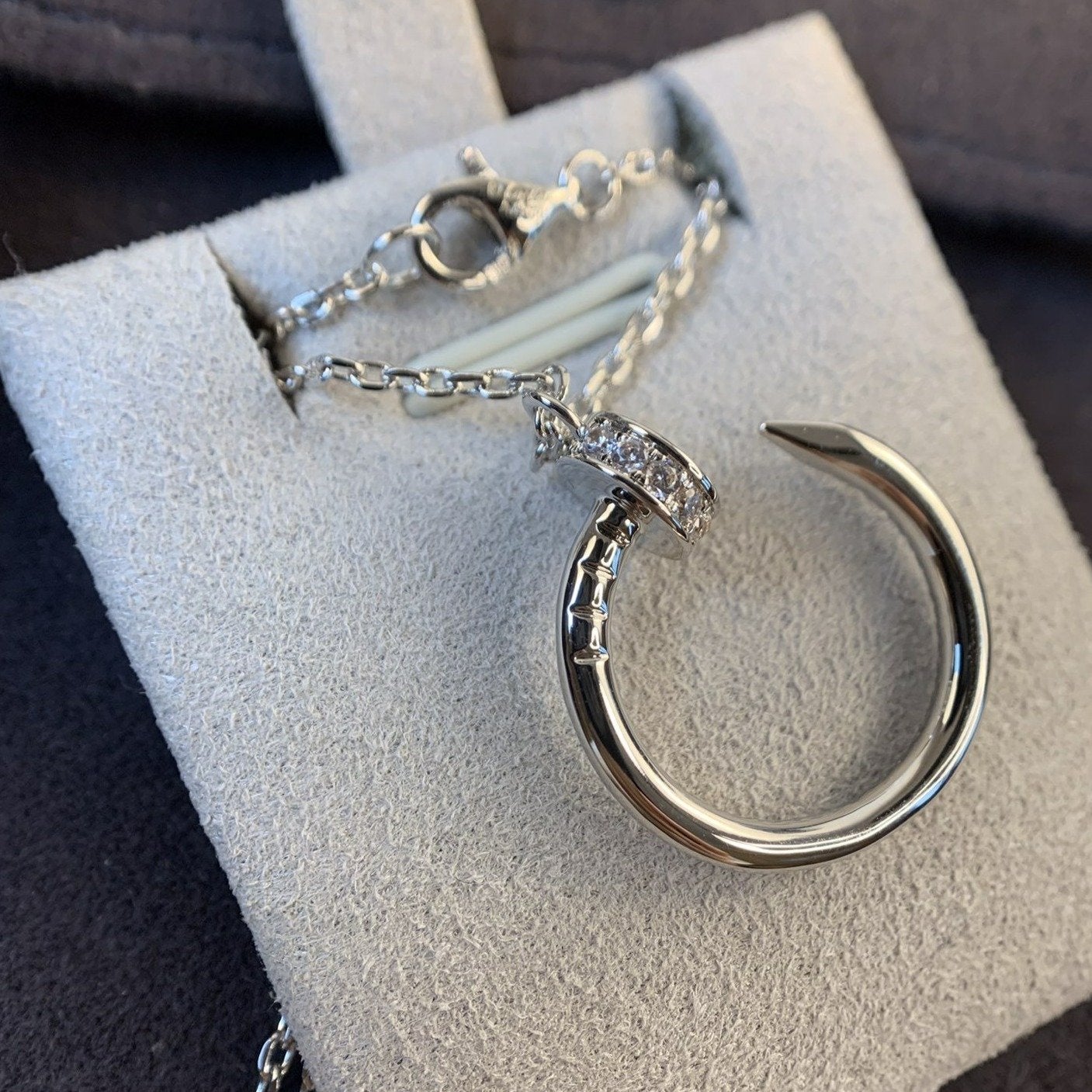 [Raffine]JUSTE NECKLACE SILVER DIAMONDS